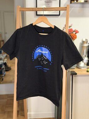 Ader Error Black Graphic Tee Mountain Logo M